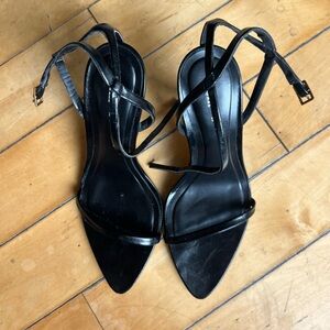 Zara Black Strappy Sandals